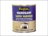 Rustins RUSPVSM500 - Polyurethane Varnish & Stain Satin Mahogany 500ml
