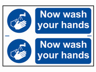 Scan SCA0404 - Now Wash Your Hands - PVC 300 x 200mm