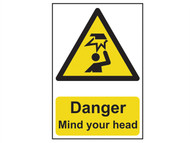 Scan SCA1150 - Danger Mind Your Head - PVC 200 x 300mm