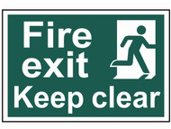 Scan SCA1513 - Fire Exit Keep Clear - PVC 300 x 200mm
