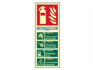 Scan SCA1593 - Fire Extinguisher Composite - Dry Powder - Photoluminescent 75 x 200mm