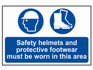 Scan SCA4001 - Safety Helmets + Footwear To Be Worn PVC 400 x 600mm
