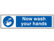 Scan SCA5014 - Now Wash Your Hands - PVC 200 x 50mm