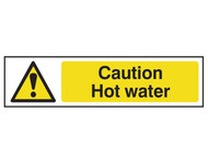 Scan SCA5116 - Caution Hot Water - PVC 200 x 50mm