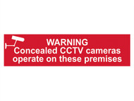 Scan SCA5254 - Warning Concealed CCTV Cameras Operate On These Premises - PVC 200 x 50mm
