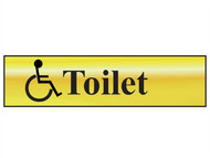Scan SCA6004 - Disabled Toilet - Polished Brass Effect (200 x 50mm)