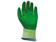 Scan SCAGLOKSPKXL - Knit Shell Latex Palm Gloves Green Pack of 12 Size 10