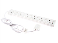 SMJ SMJF6W2IS - Extension Lead 240 Volt 6 Way 13A Switched Neon 2 Metre