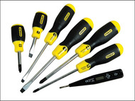 Stanley Tools STA065009 - Cushion Grip Flared & Phillips Screwdriver Set of 6 + Voltage Tester