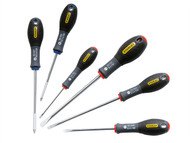 Stanley Tools STA065428 - FatMax Screwdriver Set Parallel/Flared/Pozi Set of 6