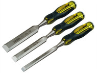 Stanley Tools STA216268 - FatMax Bevel Edge Chisel with Thru Tang Set of 3: 12, 18 & 25mm