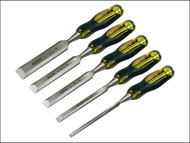 Stanley Tools STA216269 - FatMax Bevel Edge Chisel with Thru Tang Set of 5: 6, 12, 18, 25 & 32mm