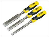 Stanley Tools STA216883 - Dynagrip Bevel Edge Chisel with Strike Cap Set of 3: 12, 18 & 25mm
