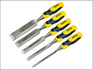 Stanley Tools STA216885 - Dynagrip Bevel Edge Chisel with Strike Cap Set of 5: 6, 12, 18, 25 & 32mm