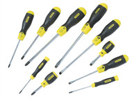 Stanley Tools STA265014 - Cushion Grip Flared/Pozi Screwdriver Set of 10