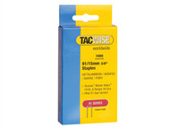 Tacwise TAC0283 - 91 Narrow Crown Staples 15mm - Electric Tackers Pack 1000