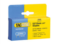 Tacwise TAC0336 - 53 Light-Duty Staples 10mm (Type JT21, A) Pack 2000