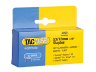 Tacwise TAC0337 - 53 Light-Duty Staples 12mm (Type JT21, A) Pack 2000