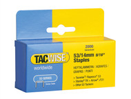 Tacwise TAC0338 - 53 Light-Duty Staples 14mm (Type JT21, A) Pack 2000