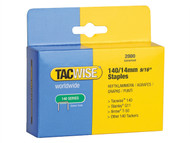 Tacwise TAC0349 - 140 Heavy-Duty Staples 14mm (Type T50, G) Pack 2000