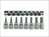 Teng TENM3811 - M3811 Socket Clip Rail AF Hex Set of 8 3/8in Drive