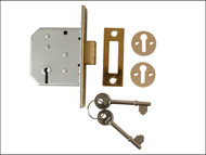 UNION UNNY2177PL25 - 2177 3 Lever Mortice Deadlock Polished Brass 65mm 2.5in Visi