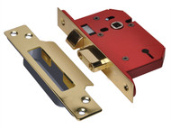 UNION UNNY2203PB30 - StrongBOLT 2203S 3 Lever Mortice Sashlock Polished Brass 81mm 3in Visi