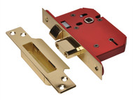 UNION UNNY2205PB30 - StrongBOLT 2205S 5 Lever Mortice Sashlock Polished Brass 81mm 3in Visi