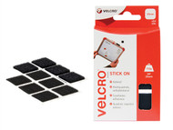 VELCRO Brand VEL60236 - VELCRO Brand Stick On Squares 25mm Black Pack of 24