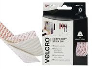 VELCRO Brand VEL60242 - VELCRO Brand Heavy-Duty Stick On Tape 50mm x 1m White