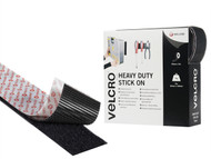 VELCRO Brand VEL60243 - VELCRO Brand Heavy-Duty Stick On Tape 50mm x 5m Black