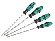 Wera WER347736 - Kraftform Plus Long Lasertip Series Screwdriver Set of 4 PZ / PH / SL