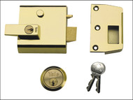 Yale Locks YALP1B - P1 Double Security Nightlatch 60mm Backset Brasslux Finish Visi