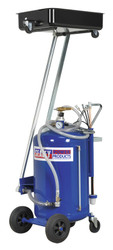 Sealey AK462DX Mobile Oil Drainer with Probes 100ltr Cantilever Air Discharge