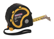 Sealey AK990 Rubber Measuring Tape 7.5mtr(25ft) x 25mm Metric/Imperial