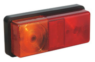 Sealey TB191 Rear Rectangular Lamp Cluster 3-Function 12V with Bulbs
