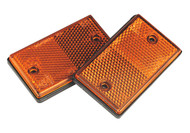 Sealey TB25 Reflex Reflector Amber Oblong Pack of 2