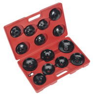 Sealey VS7003 Oil Filter Cap Wrench Set 15pc