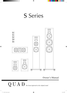Owners manual picturing the Quad S-4 Version Ones on the cover