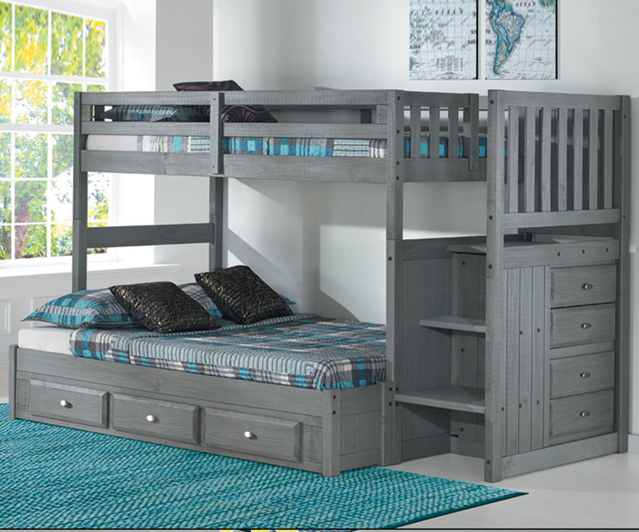 full under twin bunk bed