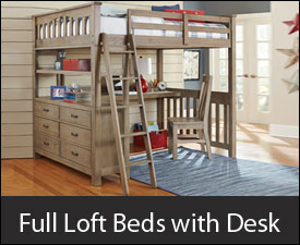 Full Loft Beds with Desk
