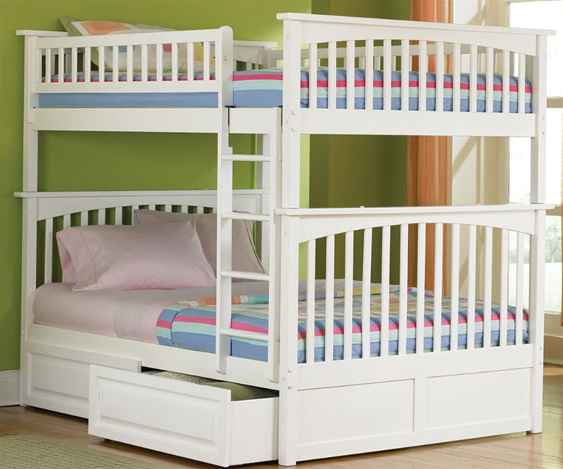 Atlantic Furniture Columbia Model Full Size Bunk Bed Kids Bedroom