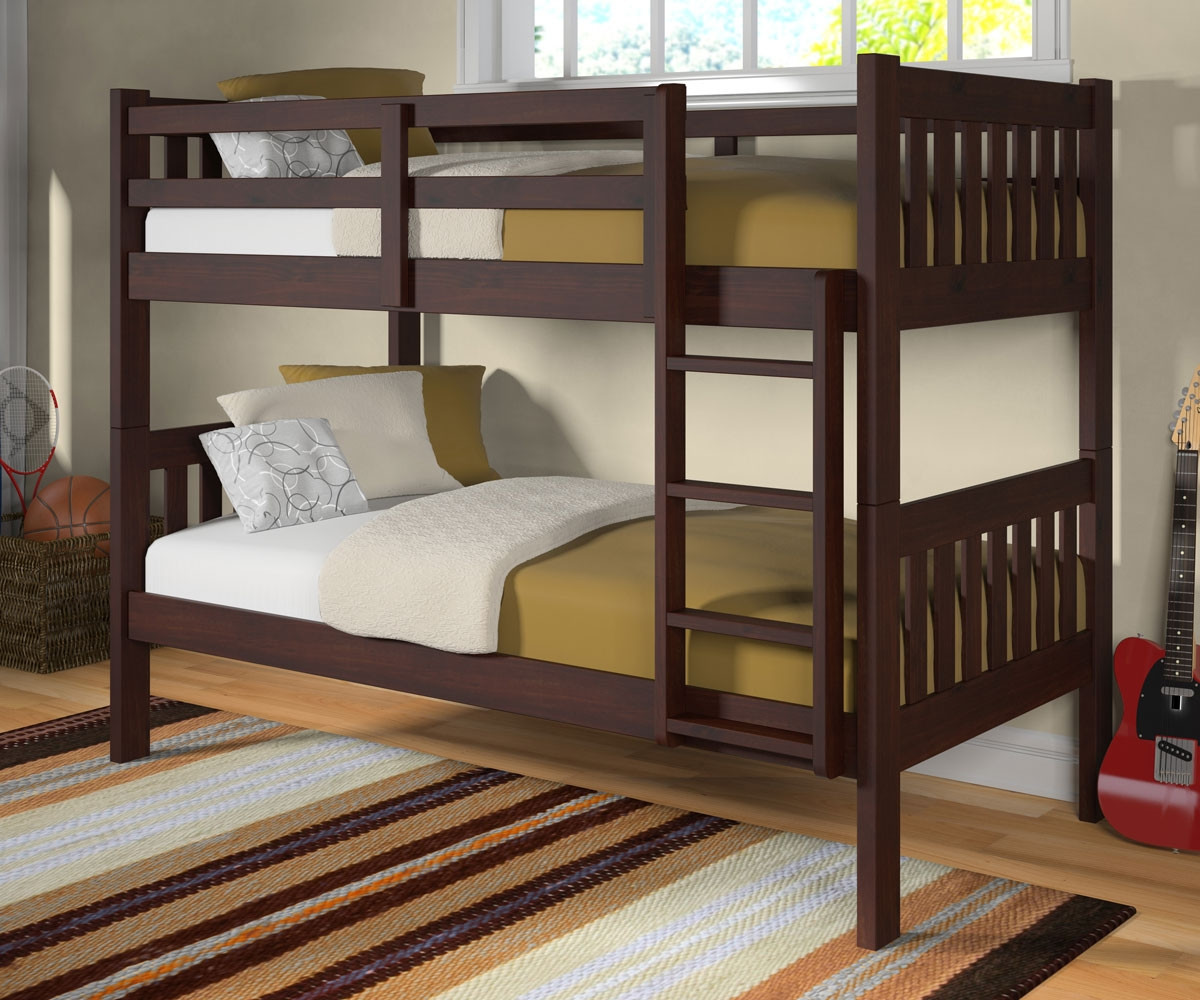 donco kids twin over full mission bunk bed