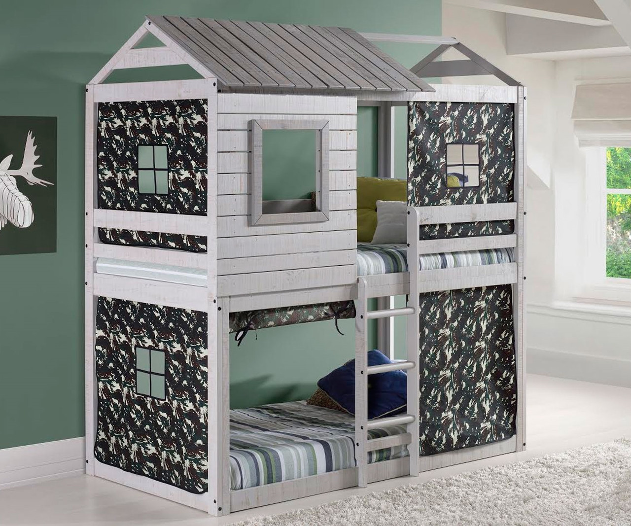 camo loft bed