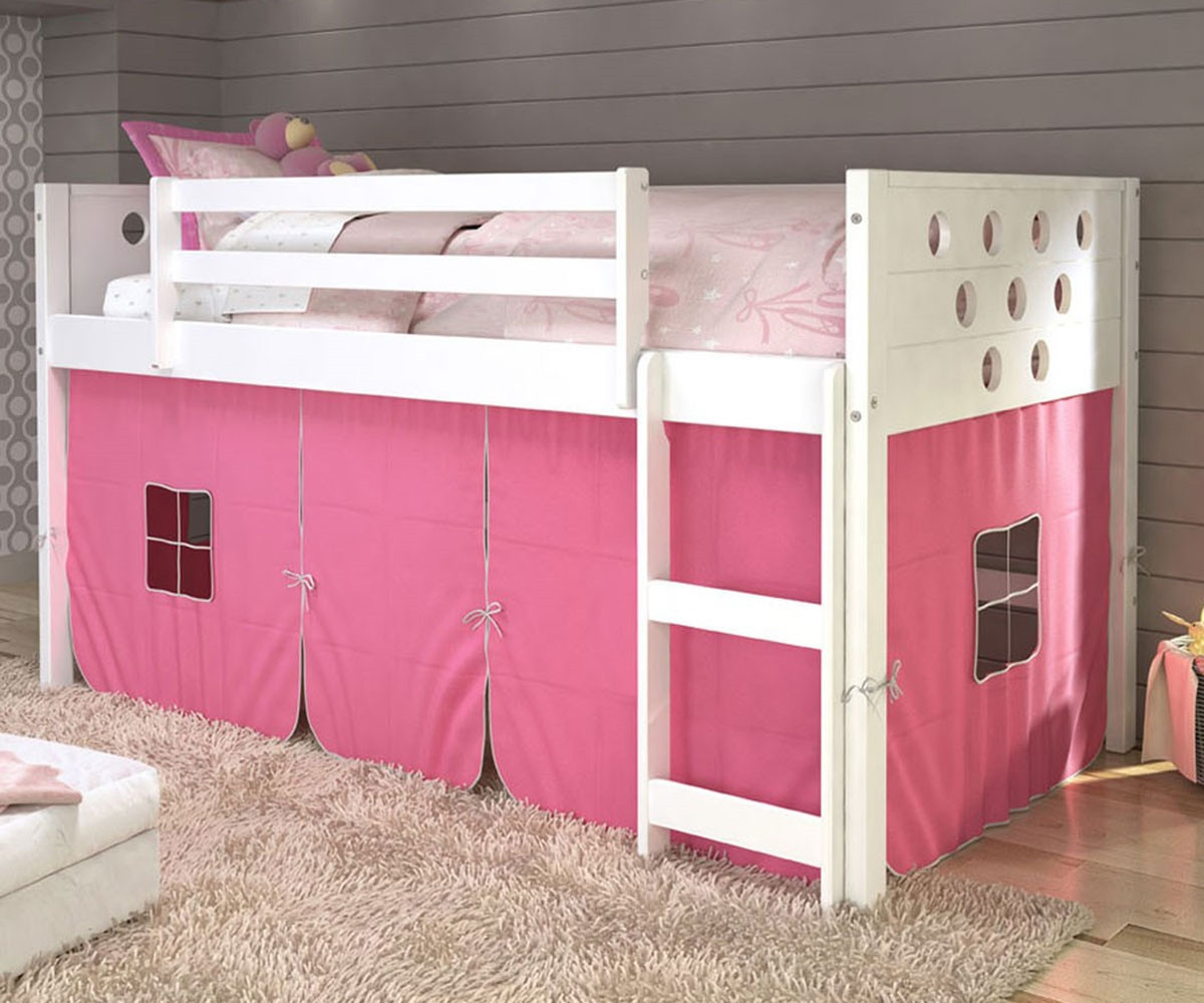 low loft bed tent