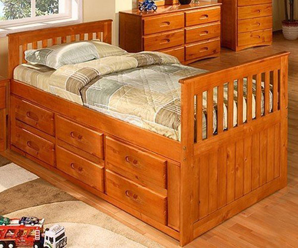 kids twin captain bed