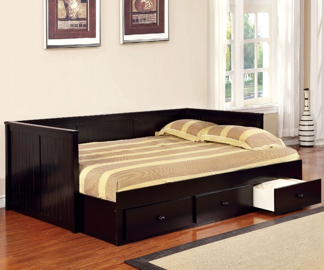 Full Size Wolford Daybed in Black Finish CM1927BK | Furniture of