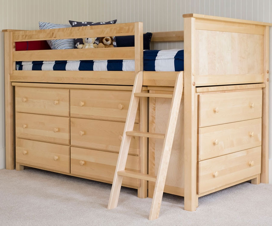 kids loft bed with dresser