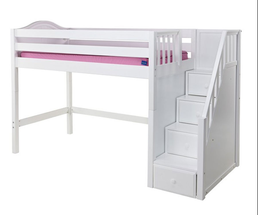 full size loft bed with stairs