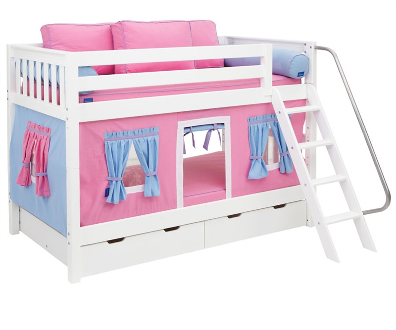 Maxtrix Low Bunk Bed With Curtains